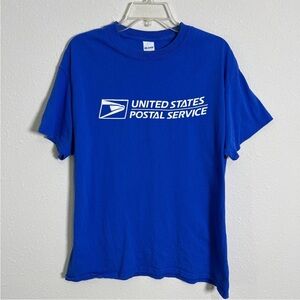United States Postal Service Blue Gildan 100% Cotton T-Shirt Men’s Large